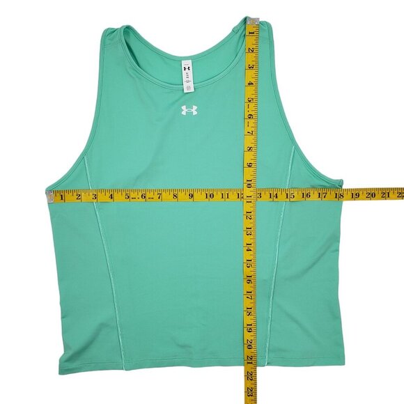 Under Armour Womens Armour Tank Size XL Racerback Stretch Workout Mint Green NEW - Picture 12 of 12
